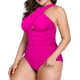 thumbnail image 4 of Trajes de baño para mujer Traje de baño de una pieza con control de abdomen y espalda cruzada al frente Traje de baño, 4 of 5