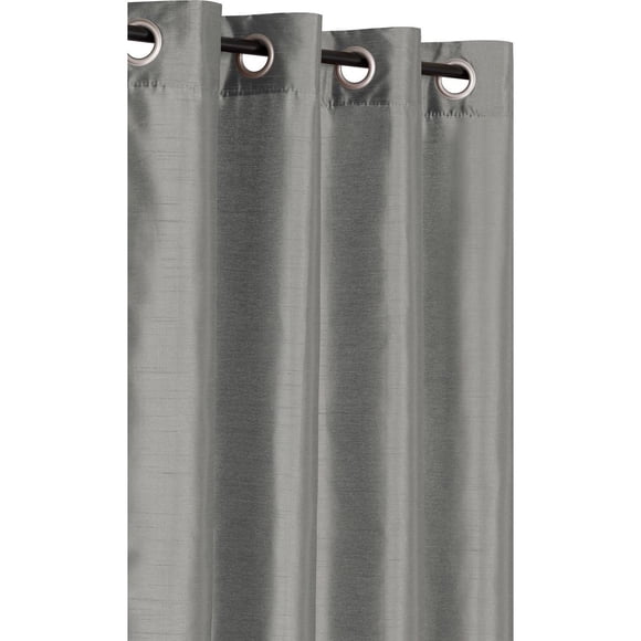 Safdie & Co. Curtain 2PK 84L Silk Look Grey
