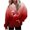 Red, variant on WREESH Womens Hoodies St. Patrick's Day Sweatshirt Shamrocks Printed Pullover Gradient Long Sleeve Tops Loose Hooded Sweatshirts Black