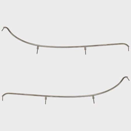 Chaparral Boat Curved Grab Rails | 64 Inch Polished SS (Set of 2)