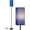 Blue + Black, variant on Floor Lamp, Pole with Foot Switch, Modern Standing Lamp Lampshade, Minimalist Freestanding Lamp (Bulb Not Included), for Living Room, Bedroom Office