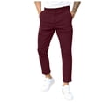 thumbnail image 1 of toraway Summer Cargo Pants for Men Workout New Men's Double Fold Line Solid Color Casual Pants Material L, 1 of 4