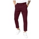 thumbnail image 1 of Pantalones informales de color liso con doble pliegue para hombre: corte holgado, versátiles para el trabajo y el fin de semana, material de poliéster, 1 of 8