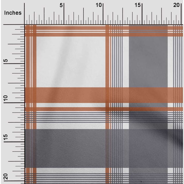 oneOone Polyester Lycra Fabric Madras Check Print Sewing Fabric BTY 56 Inch Wide