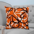 thumbnail image 4 of 20x20 Pillow Covers Set of 2, Orange Geometric Throw Pillow Covers Decorative Couch Cushion Case, Black White Striped Abstract Lines Art Microfiber Square Pillowcases for Bedroom Car Living Room, 4 of 7