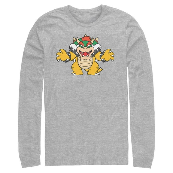 Mens Nintendo Just Bowser Long Sleeve Shirt