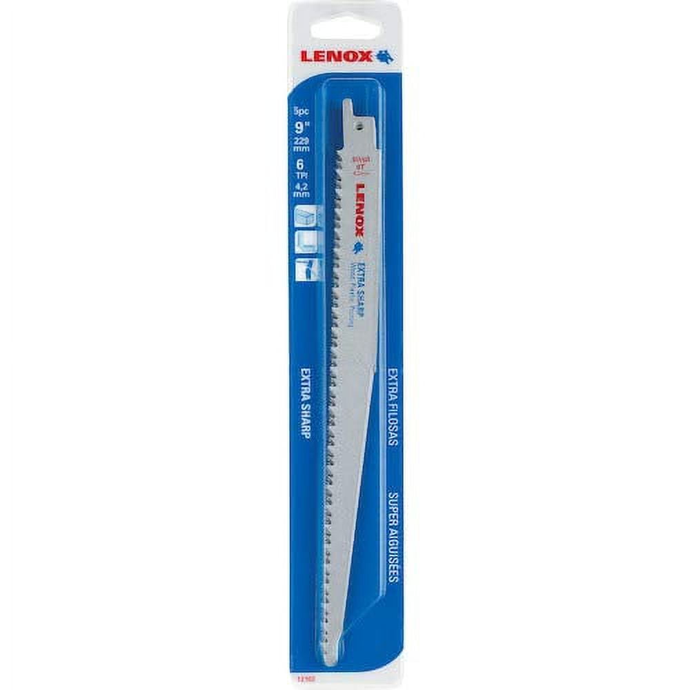 Lenox 9 in. Bi-Metal Reciprocating Saw Blade 6 TPI 5 pk