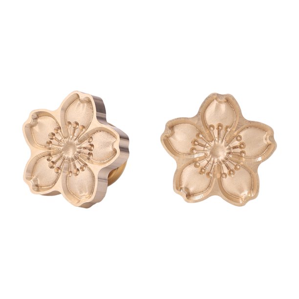 Cuadros Decorativos Sello de cera Sello Cabeza de cobre Forma especial 3D Relieve Cera de sellado DIY (Sakura) Likrtyny embutido en tela