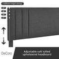 thumbnail image 5 of DeCoro Chicago Modern Upholstered Platform Bed Frame, Tufted Headboard & Wooden Bed Frame, Wood Slats Support, Bed Frame No Box Spring Needed, Lightweight, Durable, Easy Assembly - Full, Dark Grey, 5 of 10