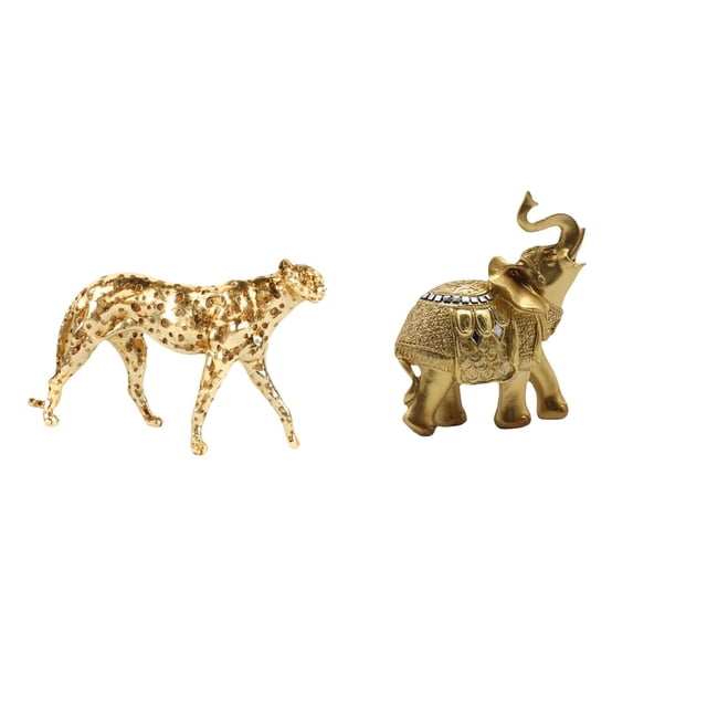 Escultura de resina de dorado y , figura decorativa para centro de mesa, adorno para oficina, estante, dormitorio, escritorio, decora