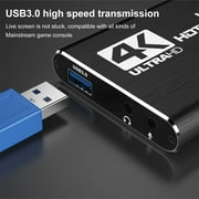 4K HDMI Video Capture Card for Streaming Gaming, 1080P 60FPS Audio Video Recorder USB 3.0 Interface, Compatible with PC, Camera, TV, Game Device