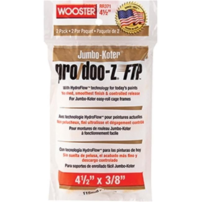 Wooster Brush Company RR371 4.5 in. Jumbo-Koter Pro & Doo-Z Ftp 0.37 in. Roller Cover - 2 Pack