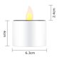 thumbnail image 2 of Velas solares sin llama, velas recargables, luces Led, 6 uds., 2 of 5