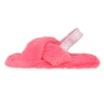 thumbnail image 2 of Kensie Cute Cross Strap Faux Fur Home Slippers, Fuchsia (Women's), 2 of 9