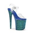 thumbnail image 1 of Women's Pleaser Flamingo-808LG Glitter Ankle Strap Sandal, 1 of 2