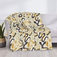 thumbnail image 3 of Yiaed Snake And Floral Print Blanket Throw Blanket Soft Cozy Flannel Blanket for Home Bed Sofa Couch Chair-50"x40", 3 of 6
