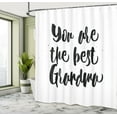 thumbnail image 5 of Ambesonne Grandma Shower Curtain, Black and White Words, 69"Wx84"L, Black White, 5 of 5