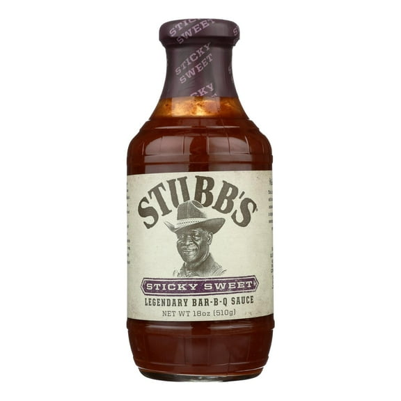 Stubb's Sticky Sweet BBQ Sauce (Case of 6) - 18 oz Bottles - Authentic Texas Flavor