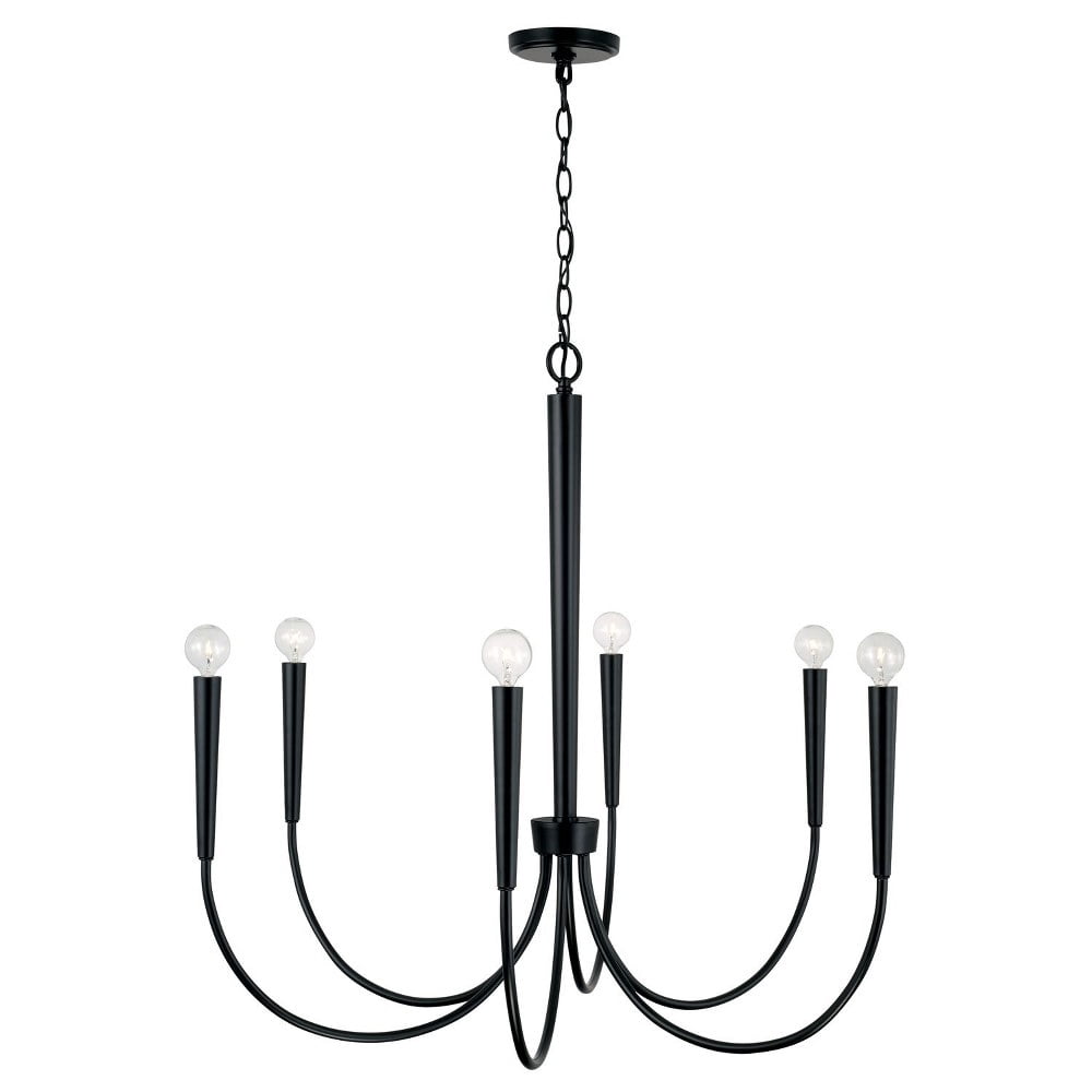 6 Light Chandelier In Modern Style-30.75 Inches Tall And 33 Inches Wide-Aged Brass Finish    -Traditional Installation Capital Lighting 445961Ad