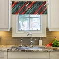thumbnail image 2 of Yayeee Kitchen Valance Rod Pocket 54" x 18" Living Room Window Curtain, Green Stars Abstract, 2 of 6