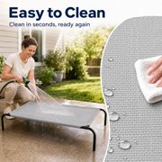 PHYEX Outdoor Dog Bed, Portable Elevated Dog Bed Medium, 43.5L x 25.5W x 7.8H, Gray