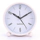 thumbnail image 3 of Silent Alarm Clock Non Ticking Analog Alarm Clocks Minimalistic Round Metal Light Alarm Clock 26s, 3 of 5
