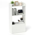 thumbnail image 1 of Patiojoy Bookshelf with Drawer 41.5" Tall Open Shelf Bookcase Freestanding Storage Cabinet Display Rack White, 1 of 9