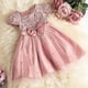 thumbnail image 1 of Pink 02 Vestido de tul de cumpleaños con flores para niña pequeña, vestido de boda con lazo sin espalda, ropa de fiesta para niños, vestido rosa de princesa, vestidos con lazo par, 1 of 5