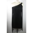 thumbnail image 2 of One Shoulder Asymmetrical Fringe Flapper Inspired Prom Cocktail Dress, 2 of 5