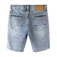 thumbnail image 2 of KIDSCOOL SPACE Little Child Denim Shorts,Elastic WaistBand Inside Ripped Holes Summer Short Jeans, Light Blue, 4-5 Years, 2 of 6