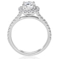thumbnail image 3 of Pompeii 1 ct Round Diamond Halo Engagement Ring 14k White Gold ((G-H),SI(1)-SI(2)), 3 of 3