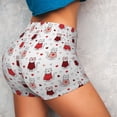 thumbnail image 4 of KLL cute cat hearts Pattern Workout Shorts for Women Scrunch Short Gym Yoga Running Sport Active Exercise Fitness Shorts-Large, 4 of 8