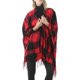 thumbnail image 3 of Poncho tipo capa abierto con frente cálido para mujer, chales con bloques de color, cárdigan de invierno, ponchos estampados para mujer, 3 of 6