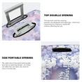 thumbnail image 3 of Hirioo Round Snow Merry Christmas Winter Snowflakes for Elasticity Suitcase Cover (No luggage Included) Durable Luggage Protector Fits 18-32 Inch Luggage-X-Large, 3 of 7