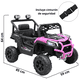 thumbnail image 4 of Montable Eléctrico para Niños 4x2 con Luces Delanteras Puertas Volante con Sonido Bluetooth Batería 12V desde 3 Años hasta 30 kg - Rosa, 4 of 7