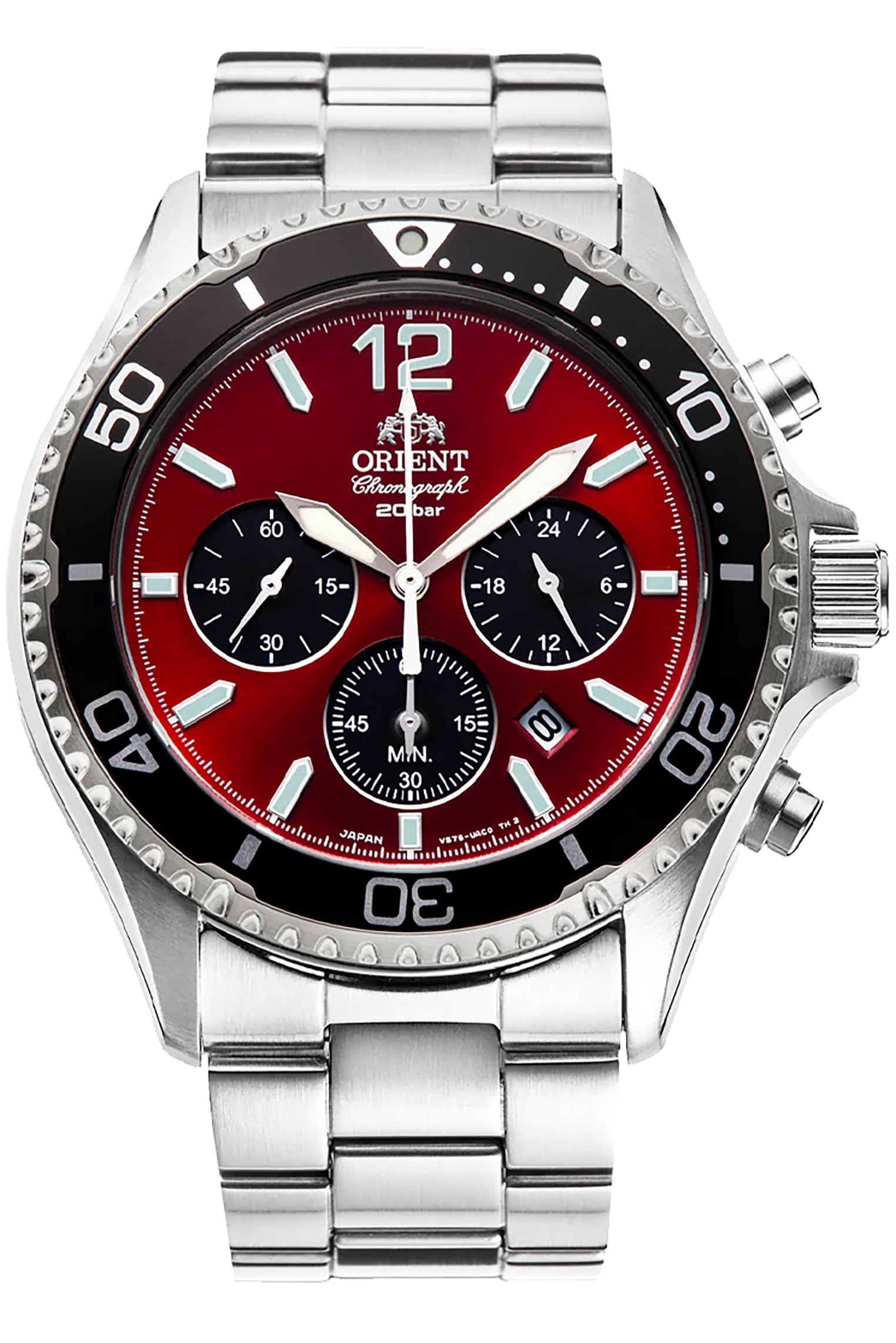 Orient Men's Automatic Diver Watch, Red Dial, Sapphire Crystal