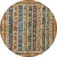 thumbnail image 1 of Ahgly Company Tapis Rond Abstrait Camel Brun Lavable en Machine, 8 Pieds Rond, 1 of 7