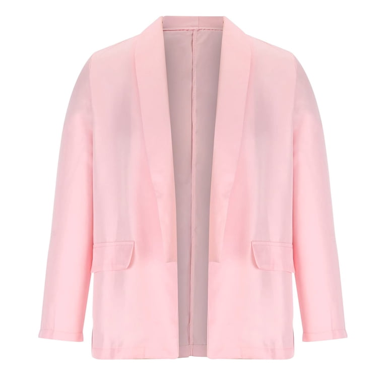 ladies pink dress jackets Sheila - Women's pink double-breasted midi dress jacket with feathers 'Stefanie' pink
