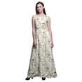 thumbnail image 1 of Bimba Floral Ladies Round Neck Sleeveless Long Tank Casual Maxi PrintDress-X-Small, 1 of 5