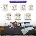 thumbnail image 3 of Js sanders Family King 120x80 4pc Sheet Set 100% Egyptian Cotton 800 Thread Count Breathable & Soft Cooling Hotel Sheets Machine Washable and Fits up to 15'' Deep Pocket Dark Grey, 3 of 7