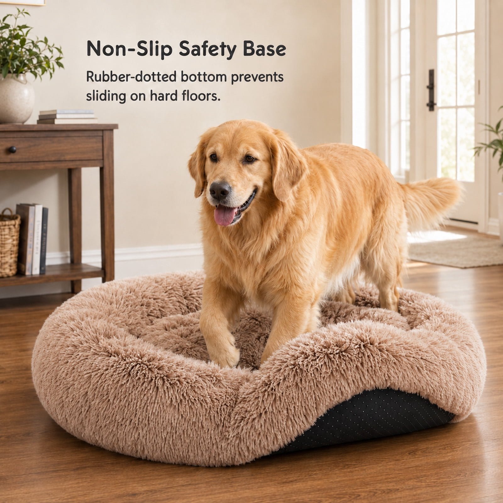Alvantor 30''/36'' Dog Bed Comfortable Donut Cuddler Round Pet Beds Ultra Soft Washable Dog and Cat Cushion Bed, Fits up to 45 lbs/90 lbs Pets