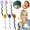 E, variant on Colorful Transparent Glass Coffee Dessert Spoons, Arched Wave Handles High-Profile Flatware, Borosilicate Material, Temperature Safe, Dishwasher Safe, Elegant Tableware Set