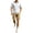 White, variant on LEKWK 2 Piece Set for Men Plaid Short Sleeve Henley Collared Casual Tops and Elastic Waist Shorts Loose Fit Fashion Summer Beach Vacation Outfits