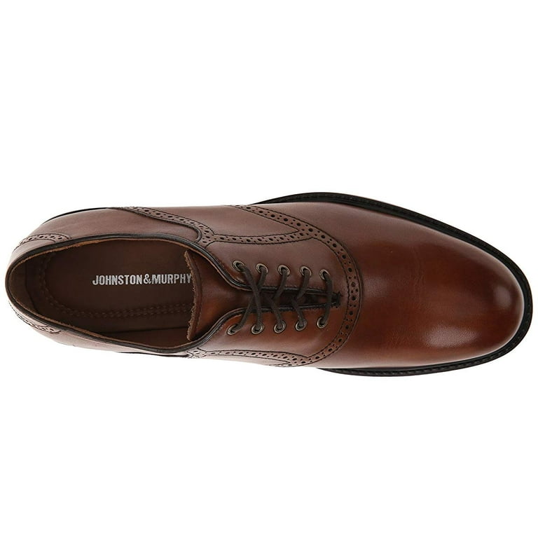 Johnston Murphy Tabor Saddle Dress Oxford Mahogany Calfskin