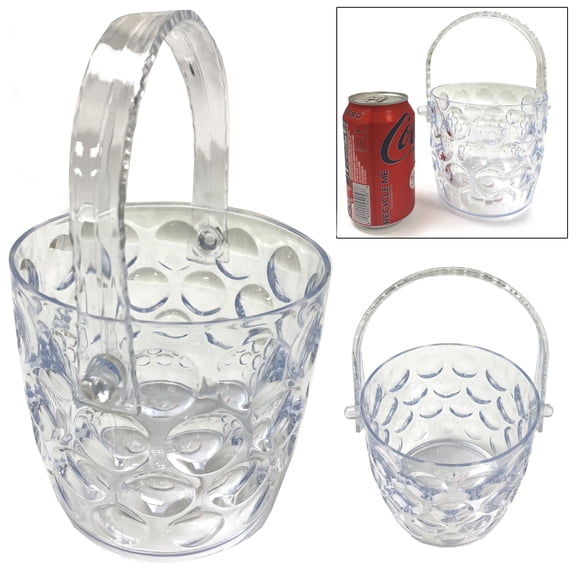 1 Clear Ice Bucket Container Cooler Crystal Plastic Wine Chiller BPA Free 42oz