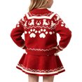 thumbnail image 5 of Kezqiaxn Toddler Girl Matching Sets 2 Piece Cute Printed Button Knit Top and Skirt Fall Outfits Girls' Clothing Sets Size 1-8, 5 of 6