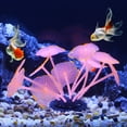 thumbnail image 3 of Soft Silicone Glowing Aquarium Mushroom Coral Aquatic Artificial Coral for Fish Tank Decoration Orange, 3 of 7