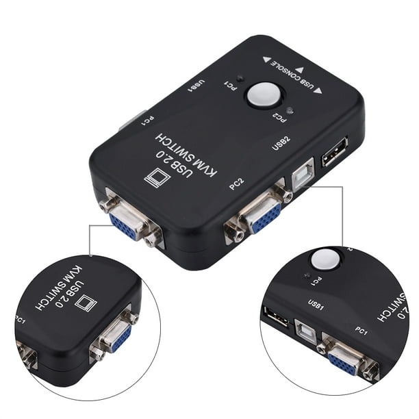 Boitier de partage KVM Switch Souris Clavier Ecran pour 4 PC - VGA