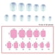 thumbnail image 2 of 1 juego de uñas postizas para niños - 24 piezas estilo adhesivo degradado azul cebolla rosa para niños, 2 of 5