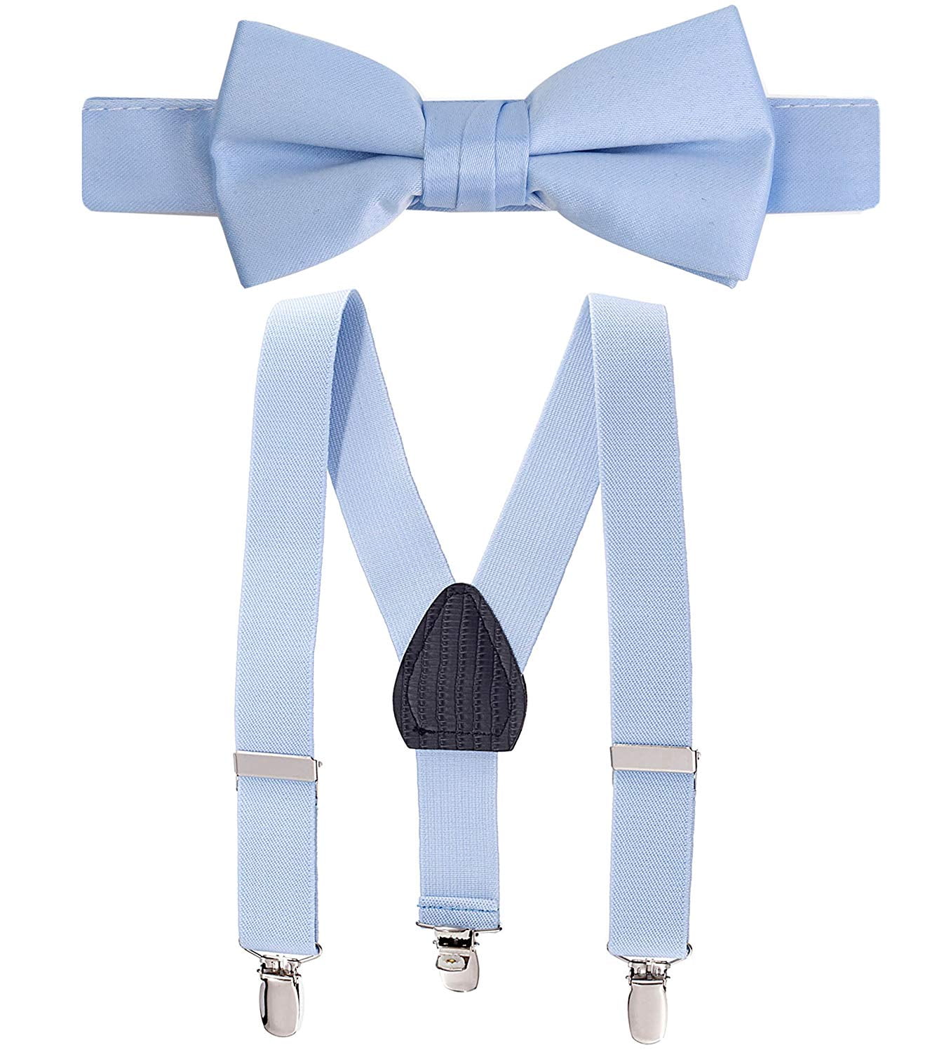 Details about   New Y back Kid's Boy's girl's Suspenders bowtie clip on silver glitter formal 